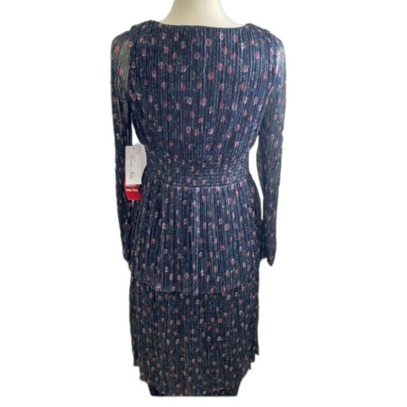 Haute Nites Size 9 Layer Flattering Maxi Floral Dress Long Sleeve NEW - Picture 9 of 10